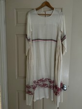 Injiri white cotton Muslin Dress Size Medium
