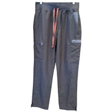 FIGS Scrub Pants Women's Charcoal Blue Grey Cargo Active Comfort Size Medium