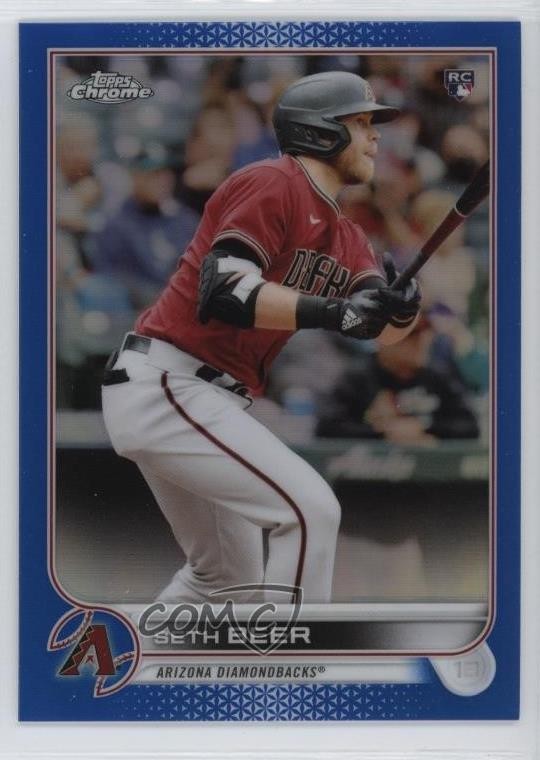 2022 Topps Chrome Blue Refractor 124/150 Seth Beer #186 16wc