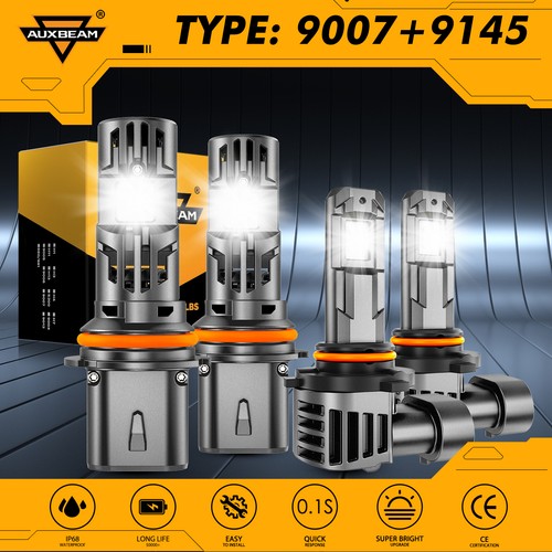 AUXBEAM Q50 Canbus 9007 9145 LED Headlight High Low Beam Fog Light 6500K 3000K - Picture 13 of 17