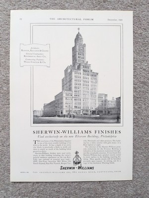 Sherwin-Williams Finishes (Elverson Building) - antiker Werbedruck - 1925