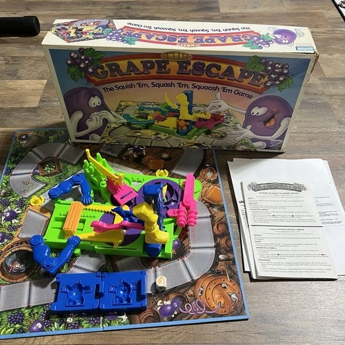 Vintage Parker Brothers The Grape Escape Board Game 1992 - NO Clay VTG