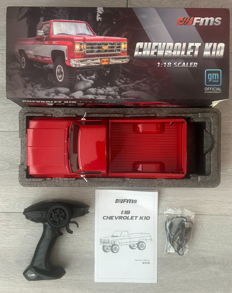 FMS Chevrolet K10 1:18 Scaler 4wd RC Pickups/Truck 1/18 Slightly Used C19