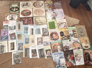 Ogromne vintage malowanie dekoracyjne Tole partia 47 szt. Wzory Instrukcje Priscilla Hauser