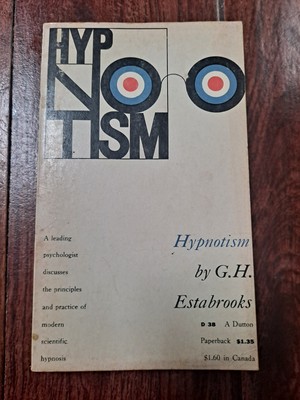 Hypnotism by G.H. Estabrooks 1957 Vintage paperback