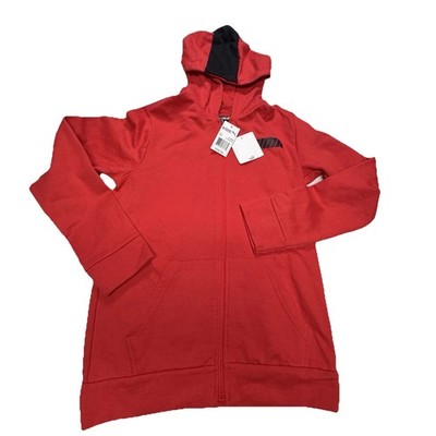 PUMA Full-Front Zip Hoodie Sweatshirt (Boys L 14-16) Red/Black NWT