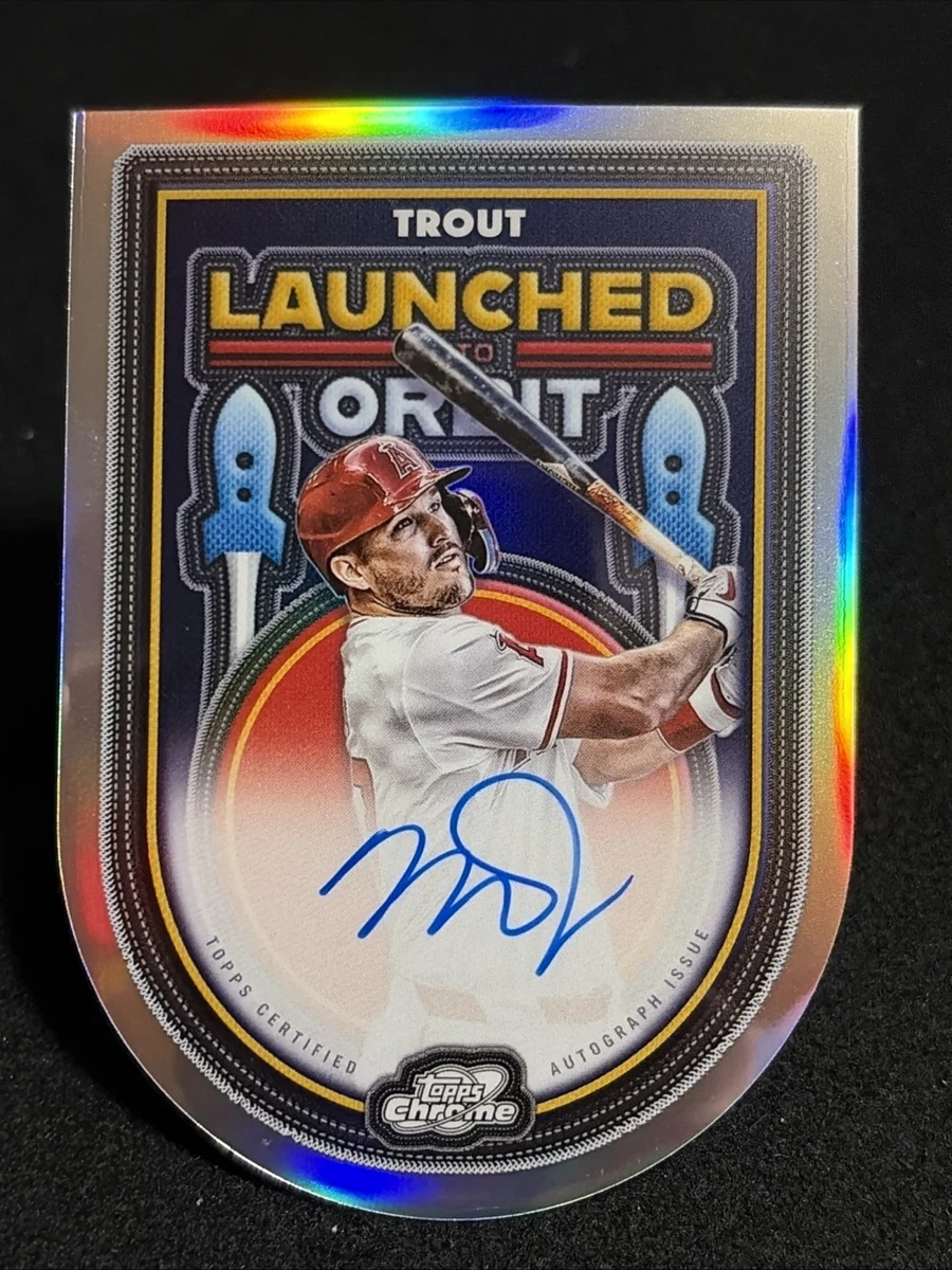 Topps Mike Trout Autographed Baseball Sports Trading Cards for