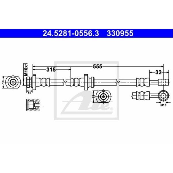 Bremsschlauch Hinten FüR Nissan Almera I Hatchback 1.4 Sgxlx 1.6 Srslx-image