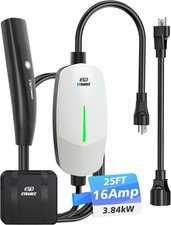 Level 1 2 Charger for Tesla - 12A 120V/16A 240V Mobile Charger Connector with 25