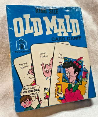 Vtg 1973 Edu-Cards Binney & Smith Old Maid King Size Card Game #3292 NEW SEALED