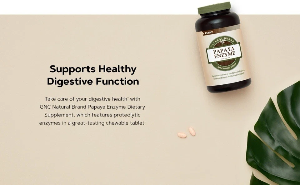 Enzima de papaya marca natural GNC 240 comprimidos masticables Foto 4 de 4
