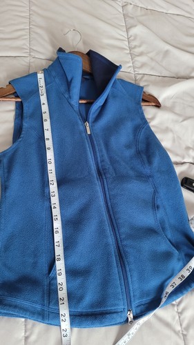 Lands End Women’s XS 2-4 Fleece Vest Blue Lightweight Thermcheck - Picture 7 of 9