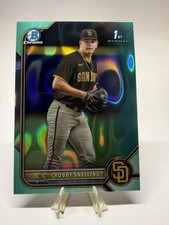 2022 Bowman Draft #BDC-82 Robby Snelling Chrome Aqua Lava Refractor #/199 SN