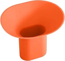 Oil Change Funnel, Silicone Foldable Flexible Oil Drain Funnel, Car Oil Orange