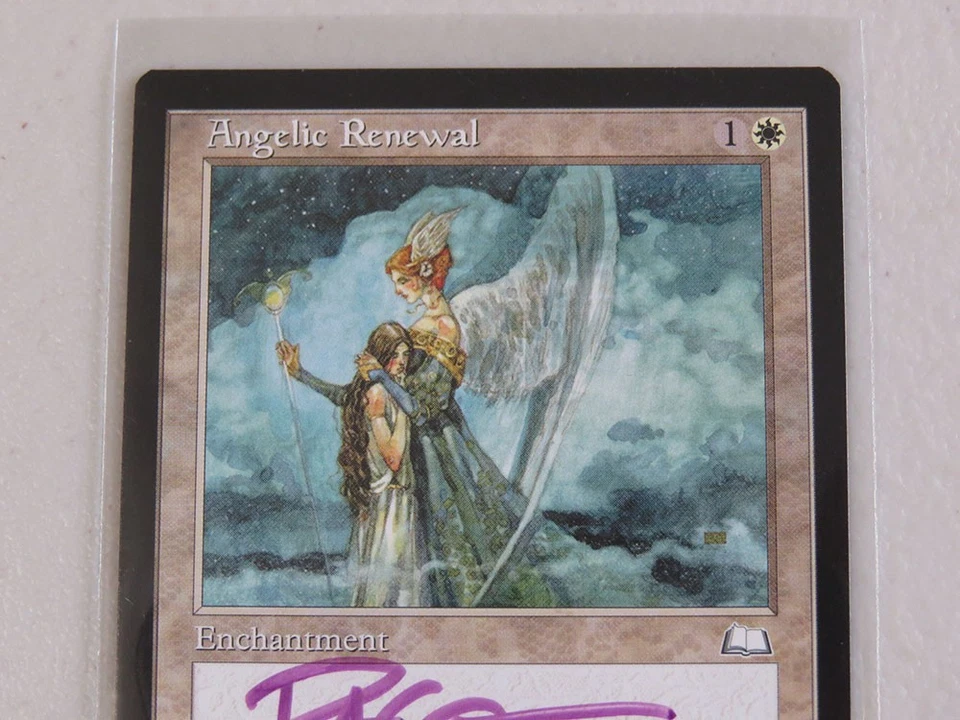 Angelic Renewal Magic the Gathering Card SIGNED by Rebecca Guay MTG 1997 - Image 3 of 4