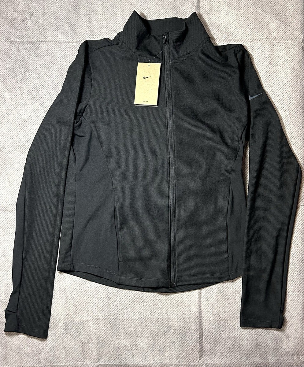 Nike Women's One Rib Dri-FIT Full-Zip Mid Layer Jacket Black