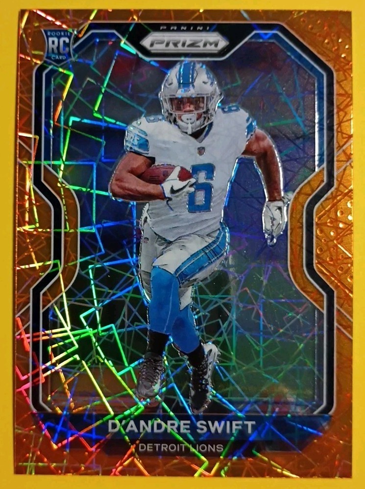 D'ANDRE SWIFT RC 2020 Panini Prizm Orange Lazer Prizm #358