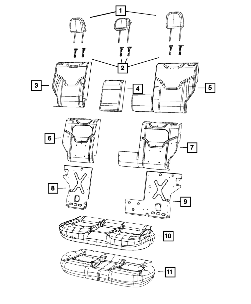 Genuine Mopar Seat Cushion Foam 68518234AA