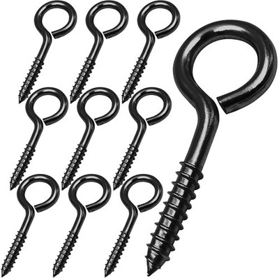 Eye Hooks Screw, 10 PCS 2.5 Inches Stainless Steel Eye Screws, Self Tapping Eyel