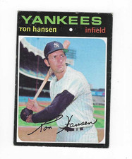 1971 TOPPS RON HANSEN #419 NEW YORK YANKEES