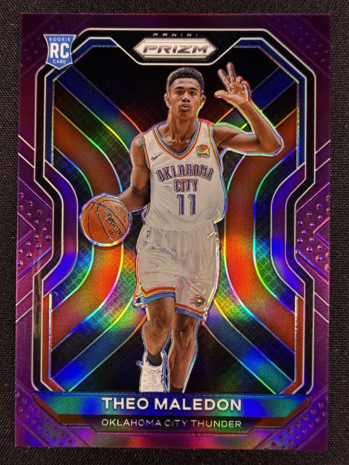2020-21 Panini Prizm #289 Theo Maledon Purple Prizm Rookie #/99