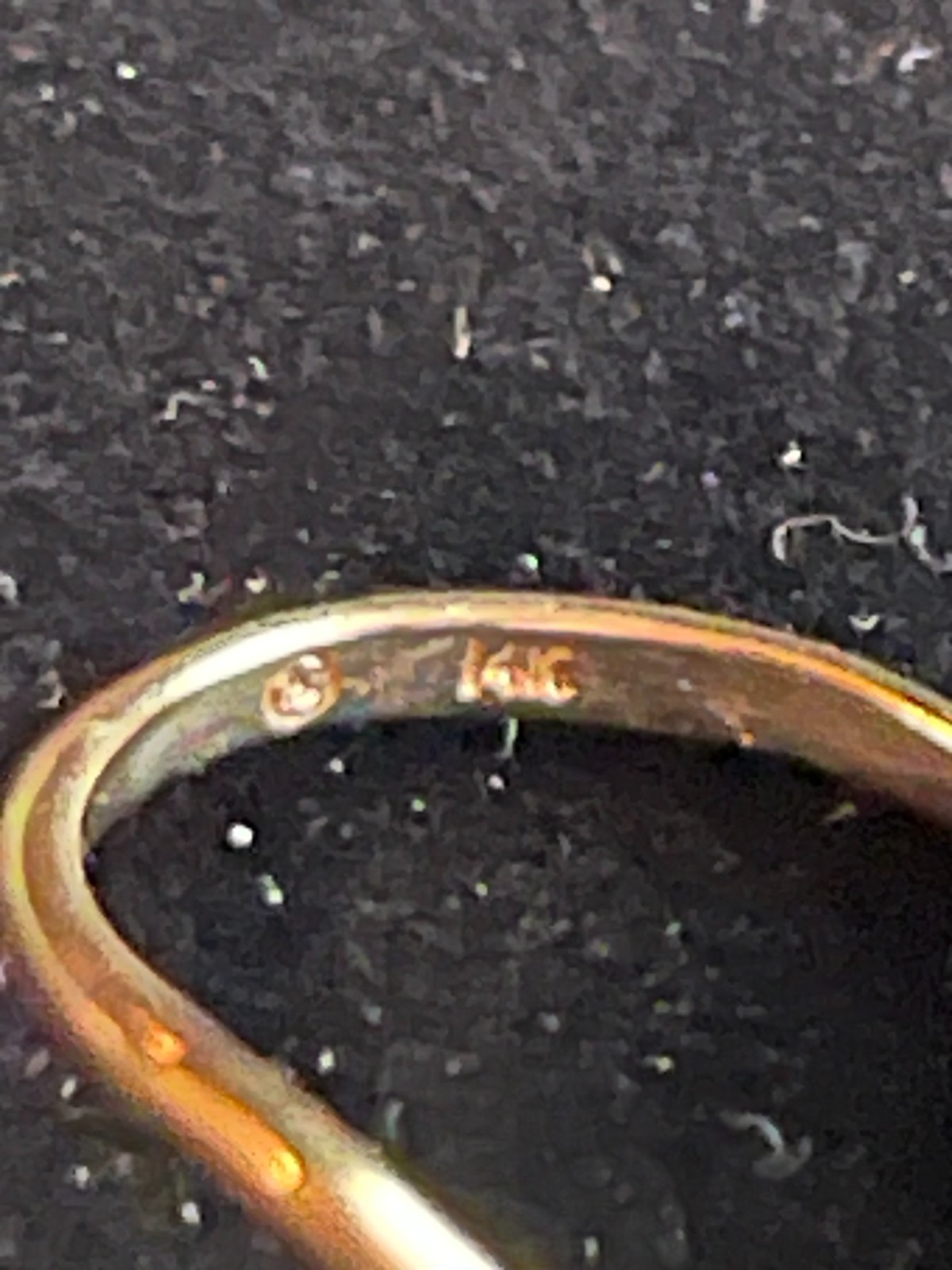 14K Genuine Solid Gold Diamond Ring - image 5