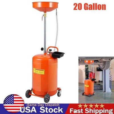 20 Gallon Waste Oil Drain Tank Portable Oil Drain Air Operate Drainer