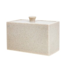 Household Cotton Swabs Storage Box 2-Compartments Cotton Pad Container