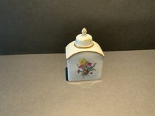 MEISSEN Teedose mit Blumenmalerei und Vergoldung