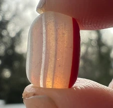 JQ+ Cherry Red & Opalescent Beauty Multi! Real Davenport Beach Sea Glass