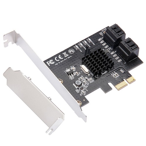 PCI E To SATA3.0 Ports Expansion Card 6Gbps 4 SATA3.0 Port Compatible SATA1. NEW - Afbeelding 7 van 12