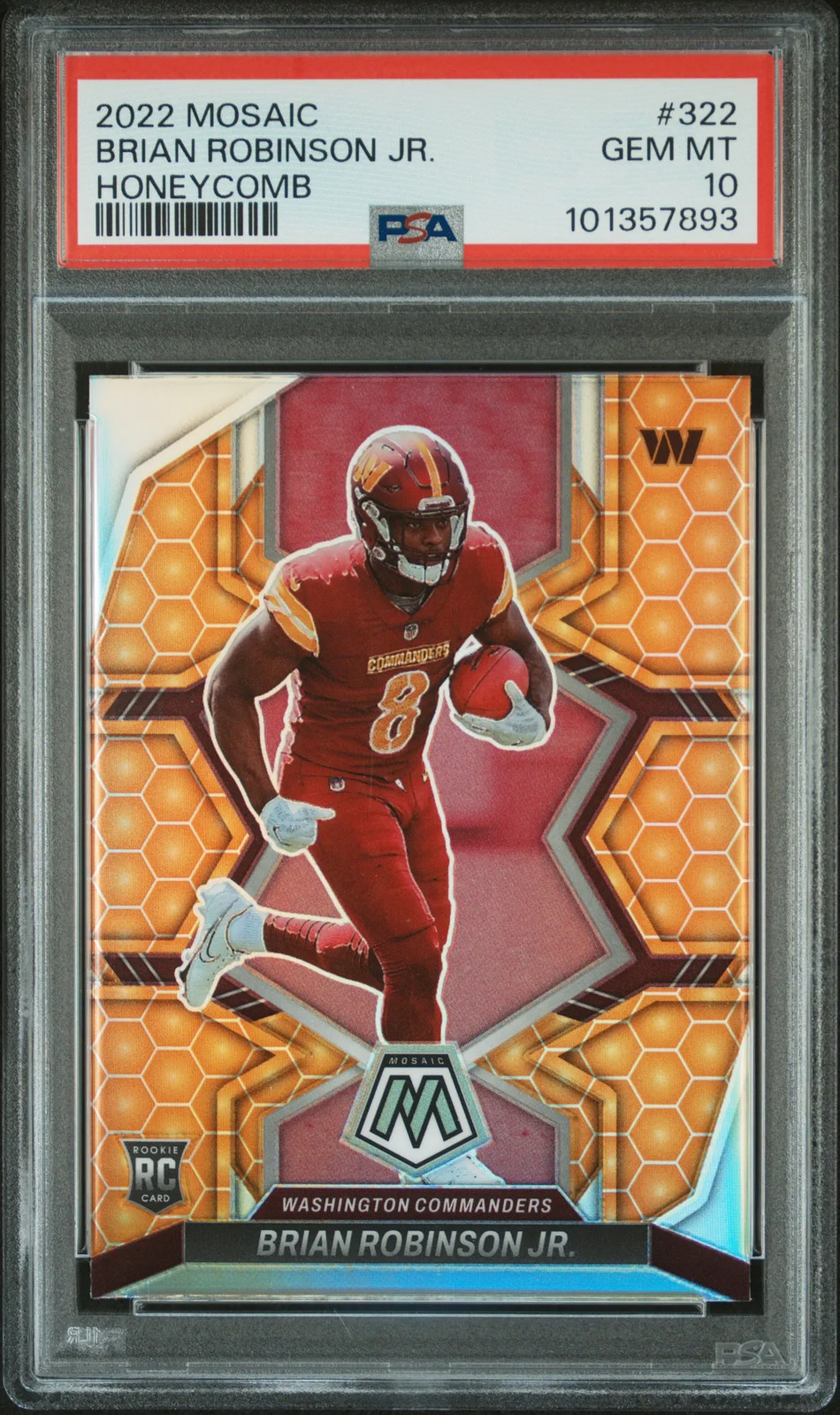 Brian Robinson Jr. Panini Mosaic #322 Honeycomb