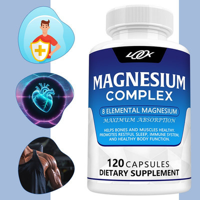 Magnesium Complex 1000mg, 8 Elemental Magnesium, Gluten Free- Non-GMO