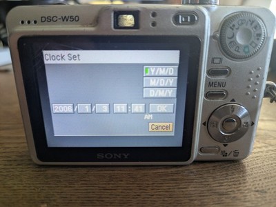 Sony Cyber-shot DSC-W50 6.0MP Digital Camera - Silver for sale