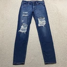 American Eagle Jeans Womens sz 8 Blue Denim Dark Wash Jegging Mid Rise
