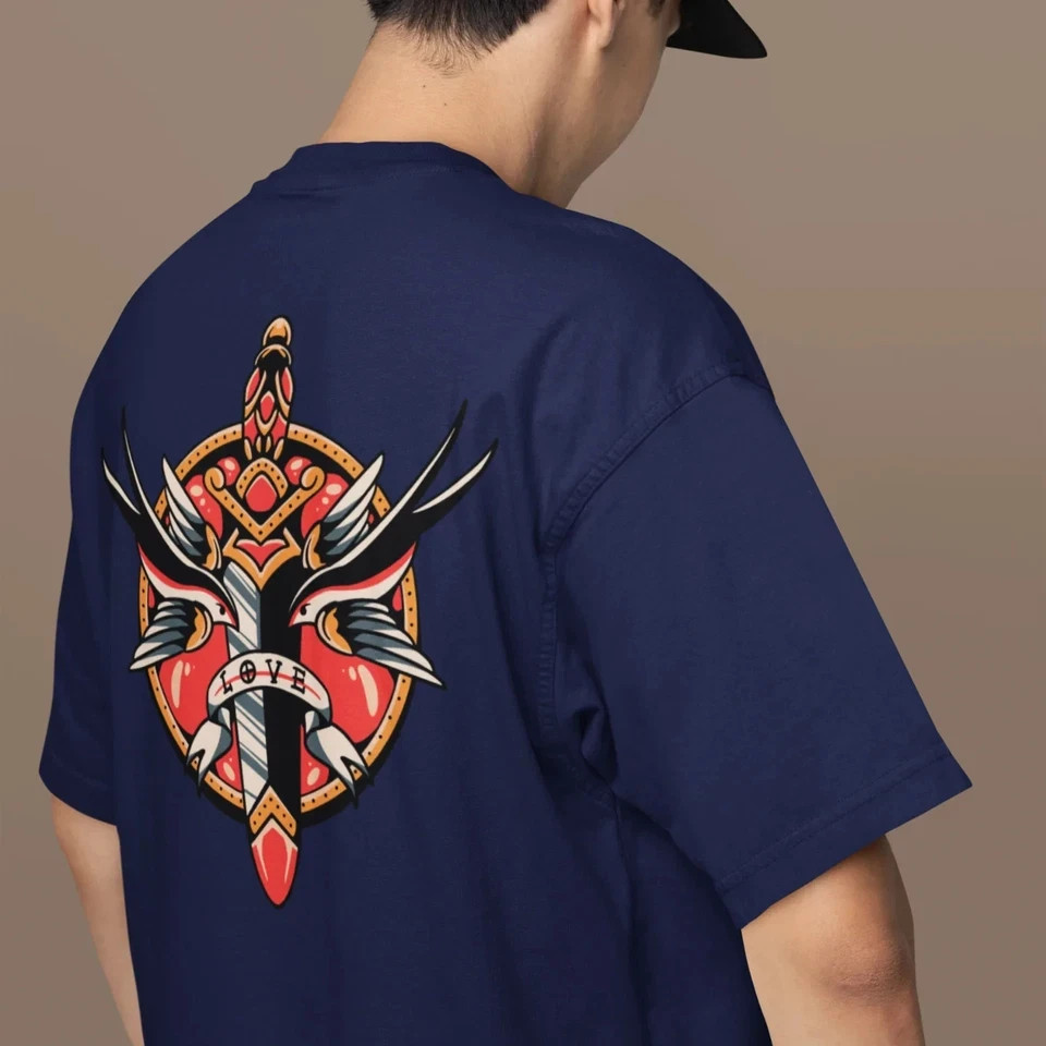 Men's Oversized back printed streetwear T-Shirt
