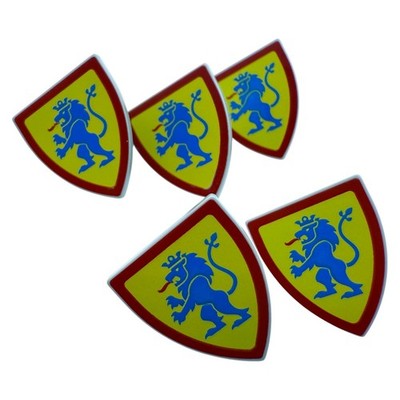 LEGO  5x Ritterschild Löwenritter | Schild gelb-rot-blau | Mini Shield No. 24