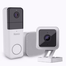 Roku Wired Indoor Camera & Smart Home Wireless Video Doorbell Bundle