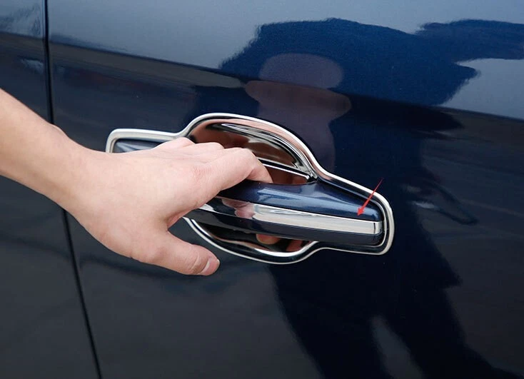 For Lincoln MKX 2016-2018 Silver Titanium Exterior Side Door Handle Cover Trim - Изображение 3 из 4