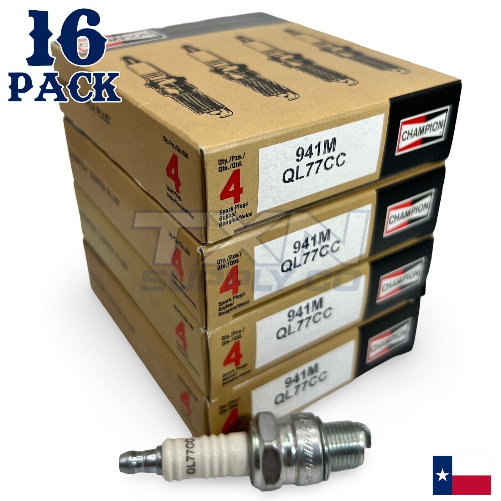 Champion 941M Marine Spark Plug QL77CC - 16 Pack