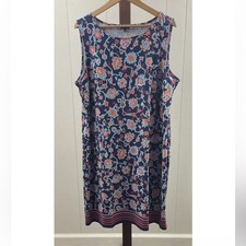 Talbots Effortless Jersey Floral Shift Dress Women's 2X Petite