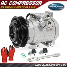 Ac Compressor With 6-groove For Mazda 3 3 Sport 10-13 5 12-15 2.5l Bbn261450b