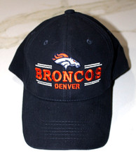 NFL Team Apparel Denver Broncos Football Mens Baseball Embroidered Blue Hat Cap
