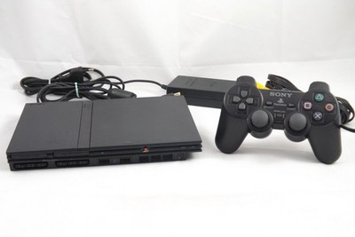 Sony PlayStation 2 Slim Konsole Schwarz, PS2 + Original Controller - SEHR GUT