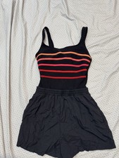 L.L. Bean Women’s Regular Size 10 Made In USA Swimsuit/ Shorts Combo With Pocket