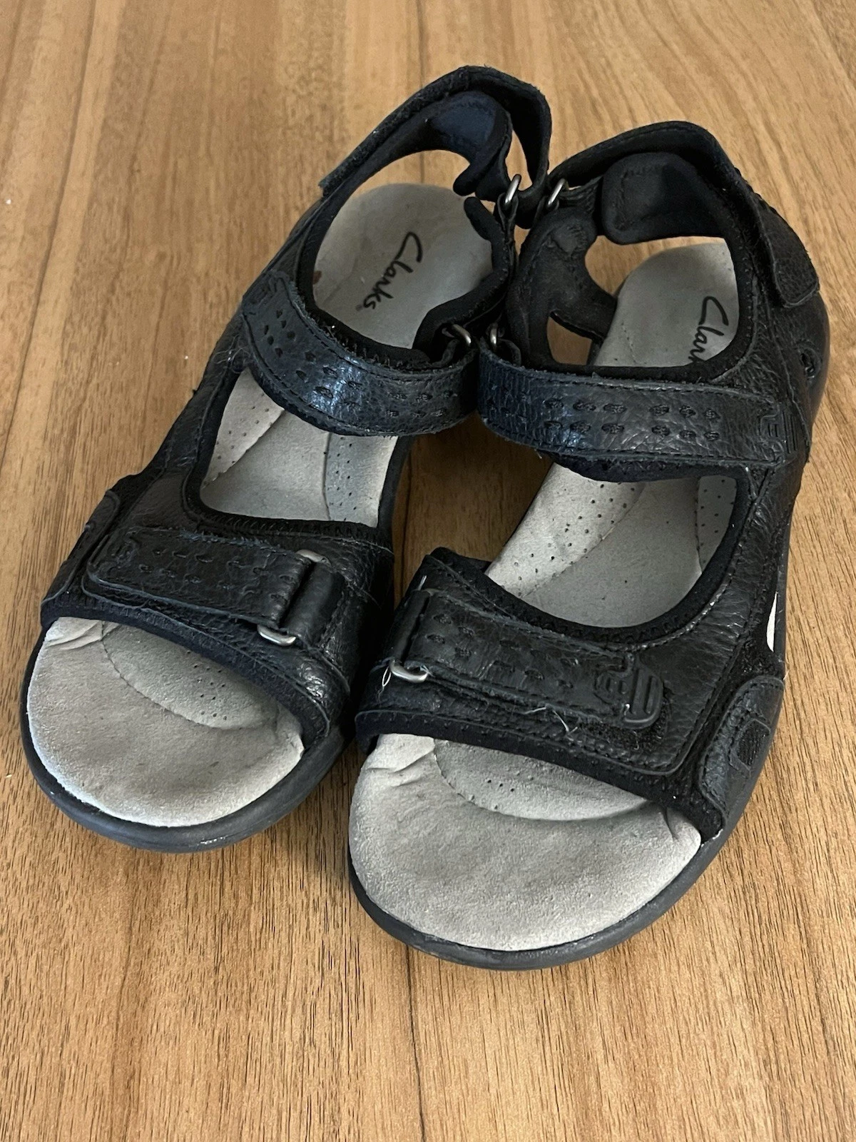 Sandali donna Clarks Morse Tour comodi in pelle nera 7 5 gancio e passante