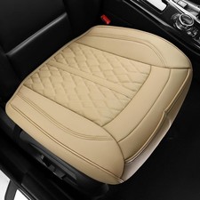 2-Pcs Premium Leather Car Seat Covers for Bottom Front Seats, Waterproof Padded