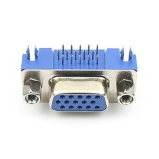 2pcs D-SUB 15 pin DB15 right angle female VGA PCB socket connector 3 rows 3.08