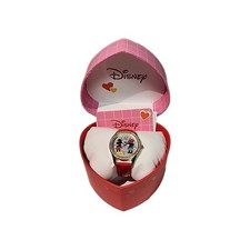 New Disney  s Rare Mickey Mouse  Minnie Mouse w Hearts Watch w Box  CERTIFICATE