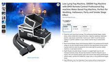 3000W DMX LOW WATER FOG MACHINE WITH ROLLING CASE